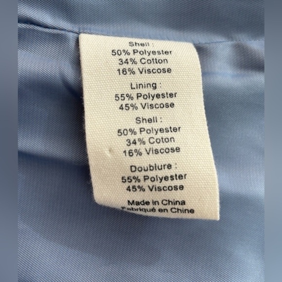 L’Agence Kenzie double breasted blazer jacket in blue melange - Picture 9 of 9